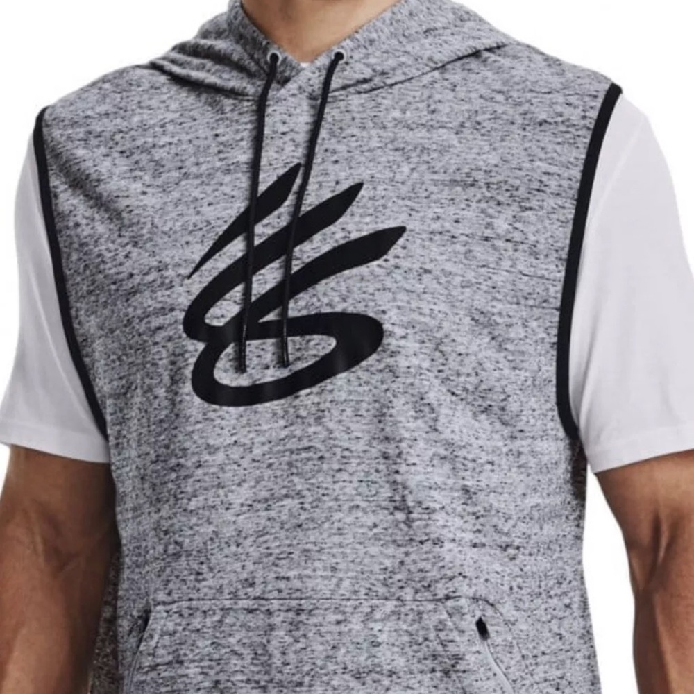 Under Armour x Stephen Curry Mens Sleeveless Hoodie Gray